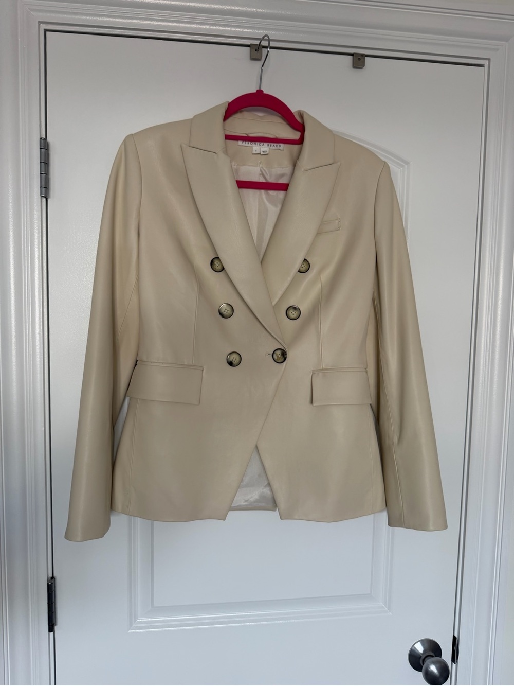 Veronica Beard Miller Vegan Leather Dickey Jacket Size 6 - Picture 2 of 4